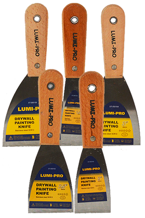 Espátulas acero inox. mango madera. | www.lumi.com.uy